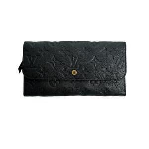 LOUIS VUITTON Navy Monogram Leather Wallet